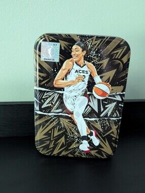 2025 Panini Prizm WNBA Aja Wilson EMPTY Collector Tin Only Las Vegas Aces